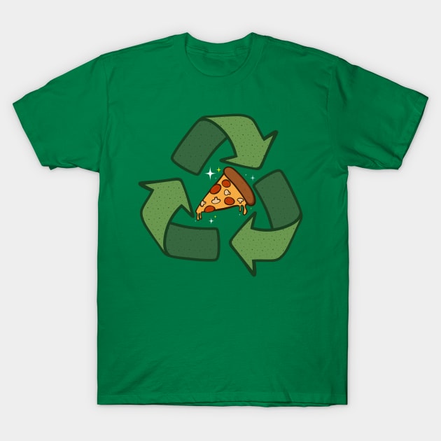 Recycle Pizza T-Shirt by ArtDiggs